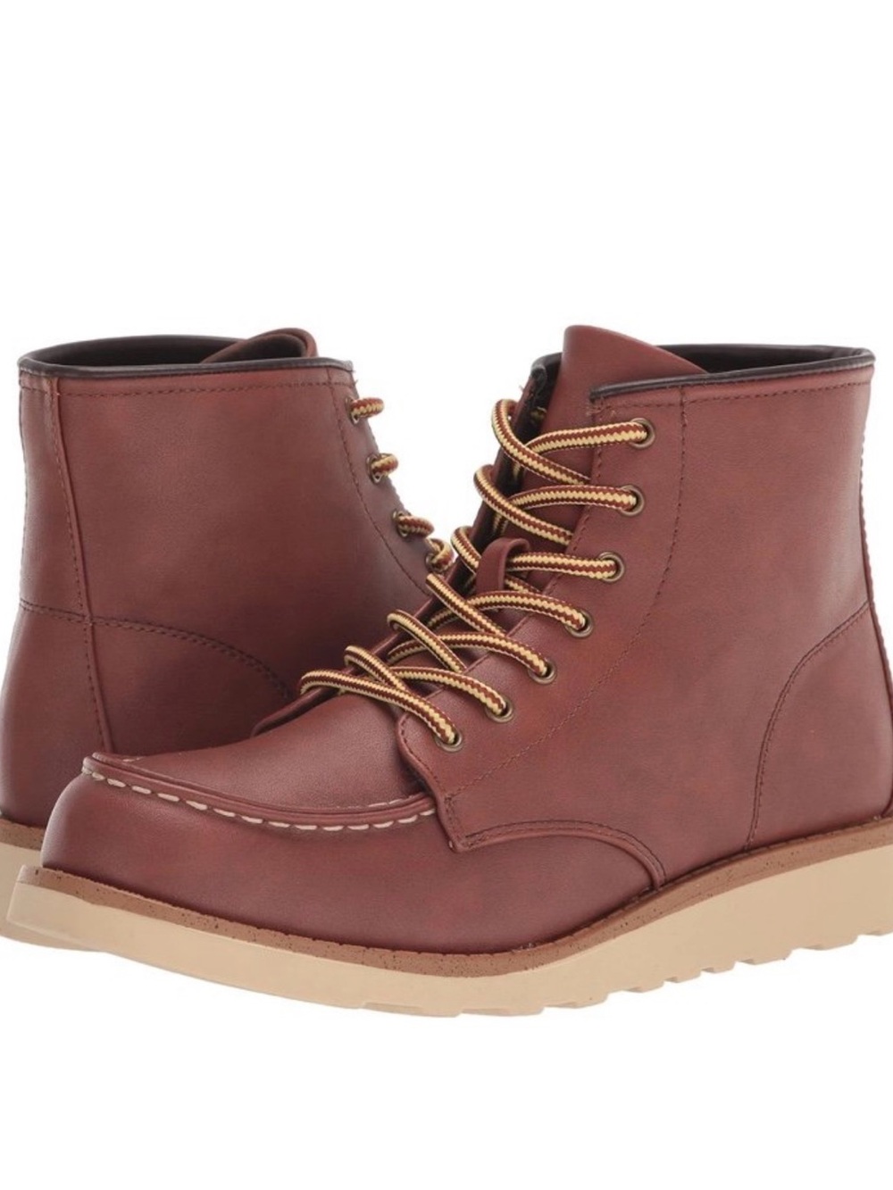 NEW UNIONBAY Allie Whiskey Brown Ankle Boots Size 7.5 Moc Toe Western